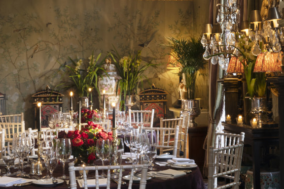 Garden Room at Prestonfield - Ornately decorated private dining room in Edinburgh seating 50 guests